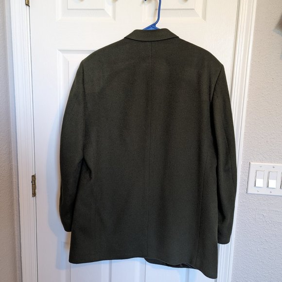 100% CAMEL HAIR | Vintage Pierre Cardin Sports Coat | 46L | HUNTER GREEN | EVC - Picture 13 of 13